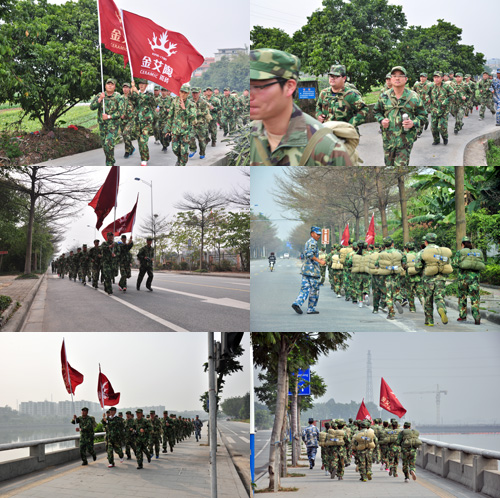 10公里野表拉练，我们跑步前进