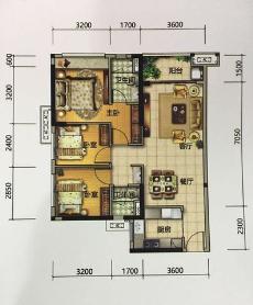 拉萨美的花湾城3座01、02单元4座01、02、04单元90.00㎡